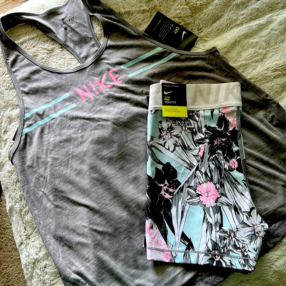 Nike Pro Women’s DriFit Sz M Top/Shorts
